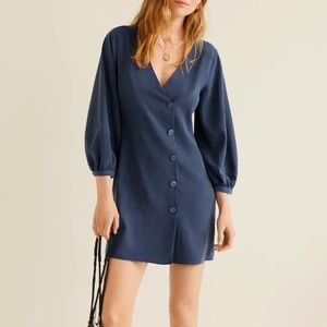 MANGO Button Down Long Sleeve Dress